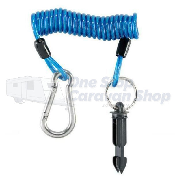 Breakaway Coil Cable with Pin and Release Clip