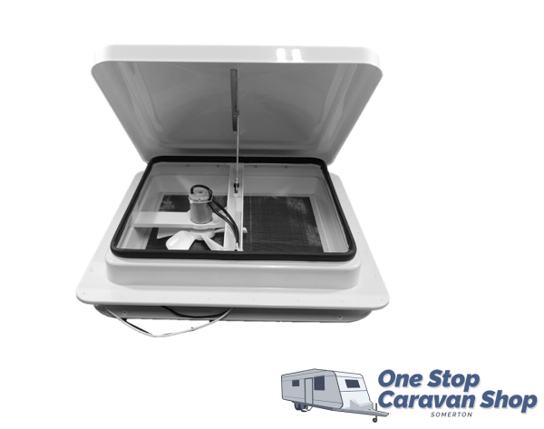 OZVENT 12V 14"X14" HATCH WHITE LID
