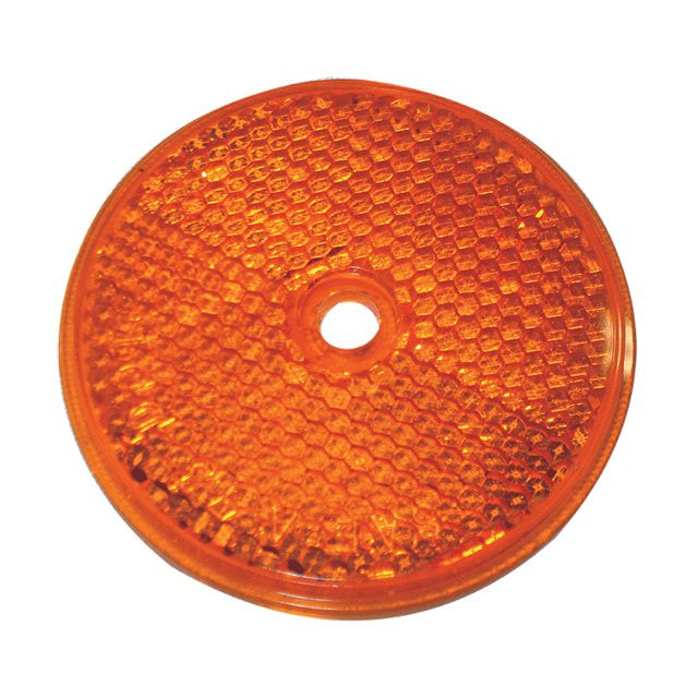 Round Reflex Reflector Amber