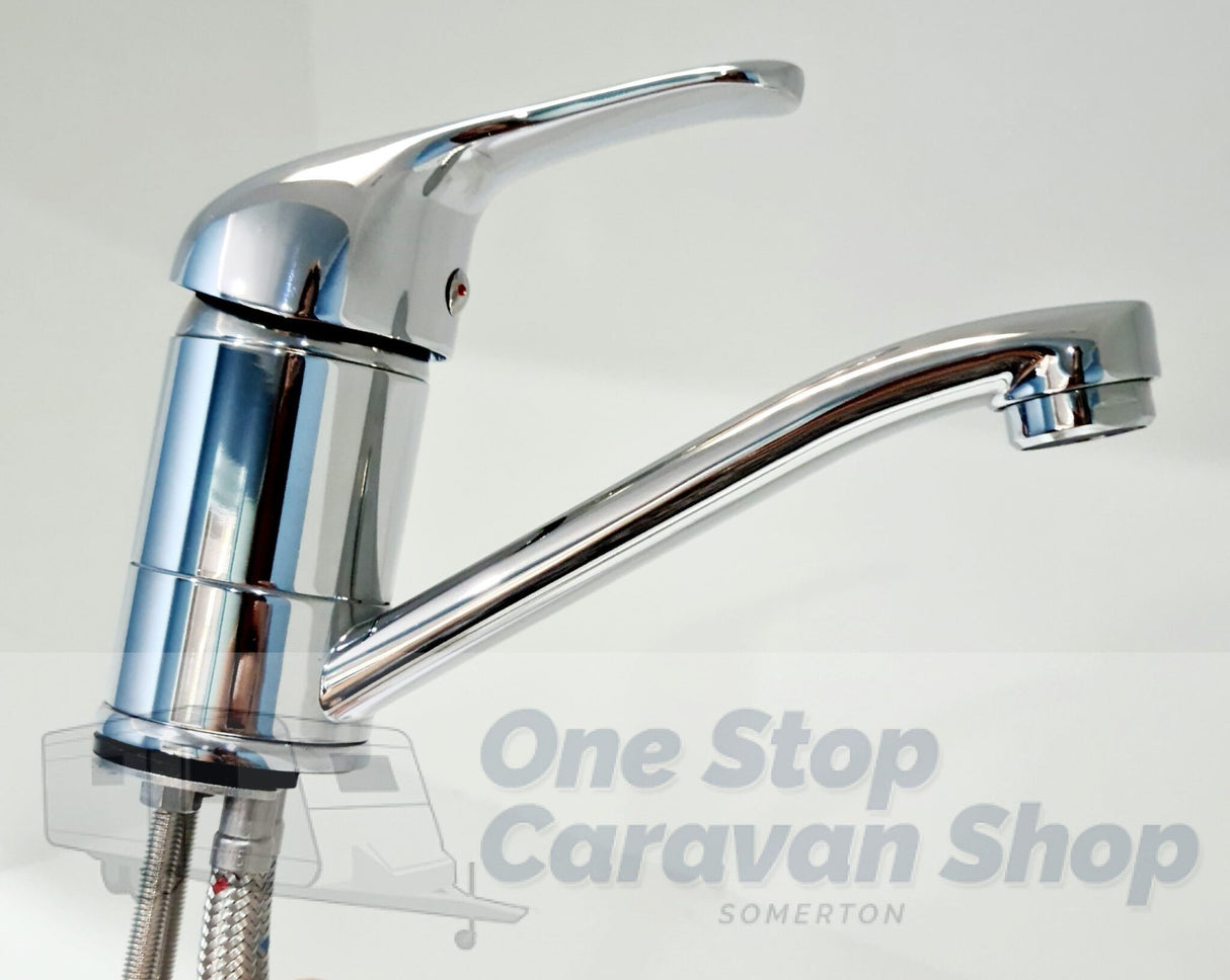 Caravan Bathroom Sink Mixer, 150mm spout with 2 x 12mm Push in Fittings 82H41-CHR