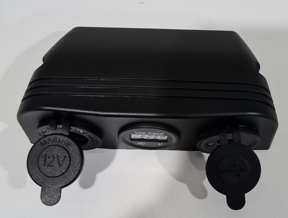 12V Power Gauge with Dual USB - OSCSPVGTUSB