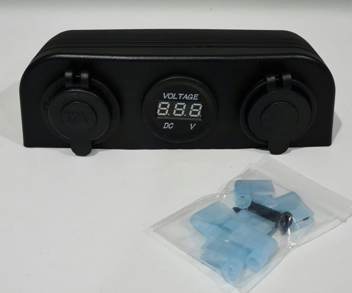 12V Power Gauge with Dual USB - OSCSPVGTUSB
