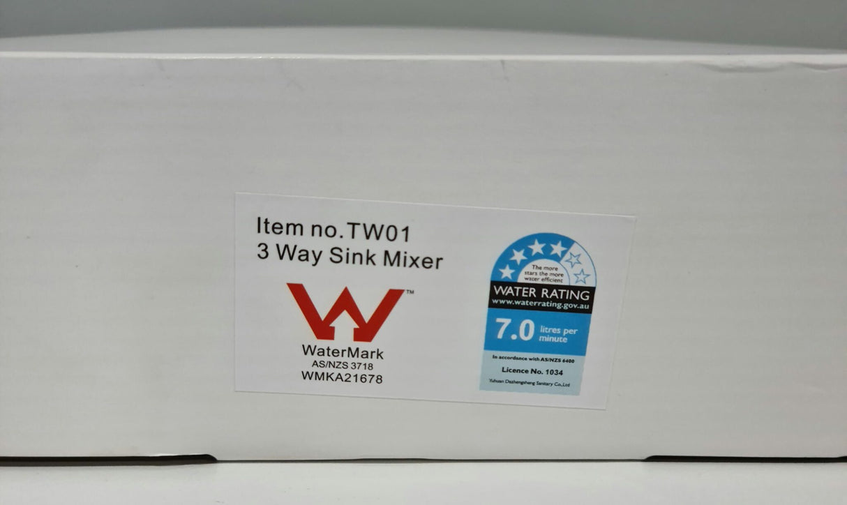 3 WAY MIXER TAP CHROME - TW01