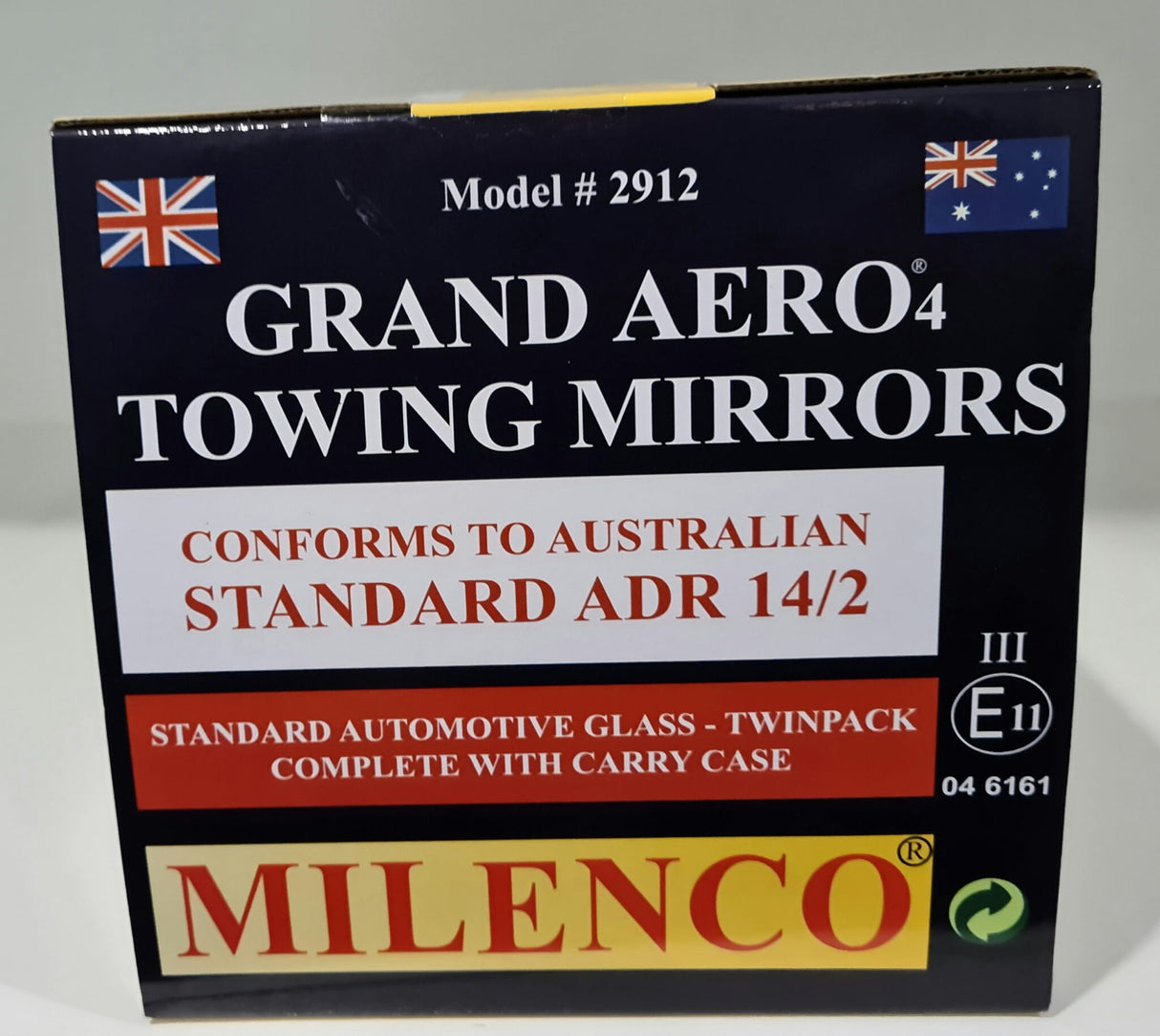 Milenco Grand Aero 4 Extra Wide Convex Towing Mirror (Twin Pack). MIL2912