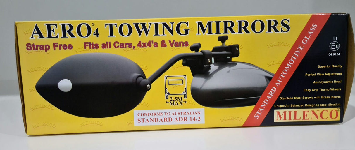 Milenco Aero 4 XXL Wide Convex Mirror (Twin Pack). MIL2899