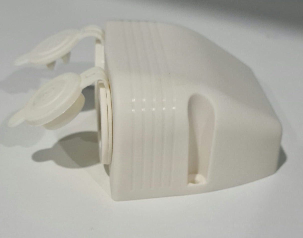 12V Single Power Outlet with Dual USB (White) - OSCS12VDUALUSB