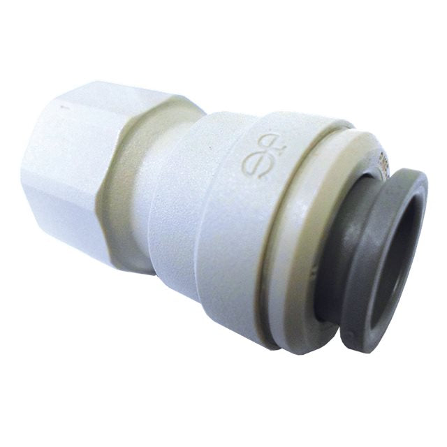 JG Female Plastic Connector for 12mm x 3/8" FBSP - Shallow Thread