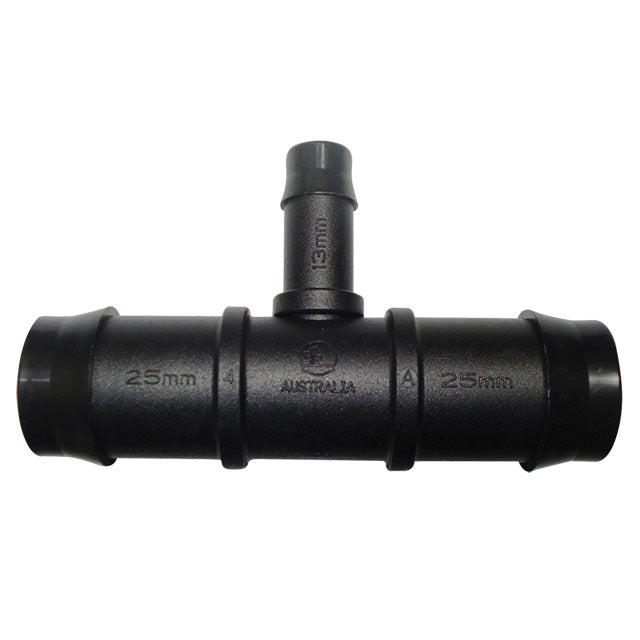 25mm Barbed x 13mm Branch Tee