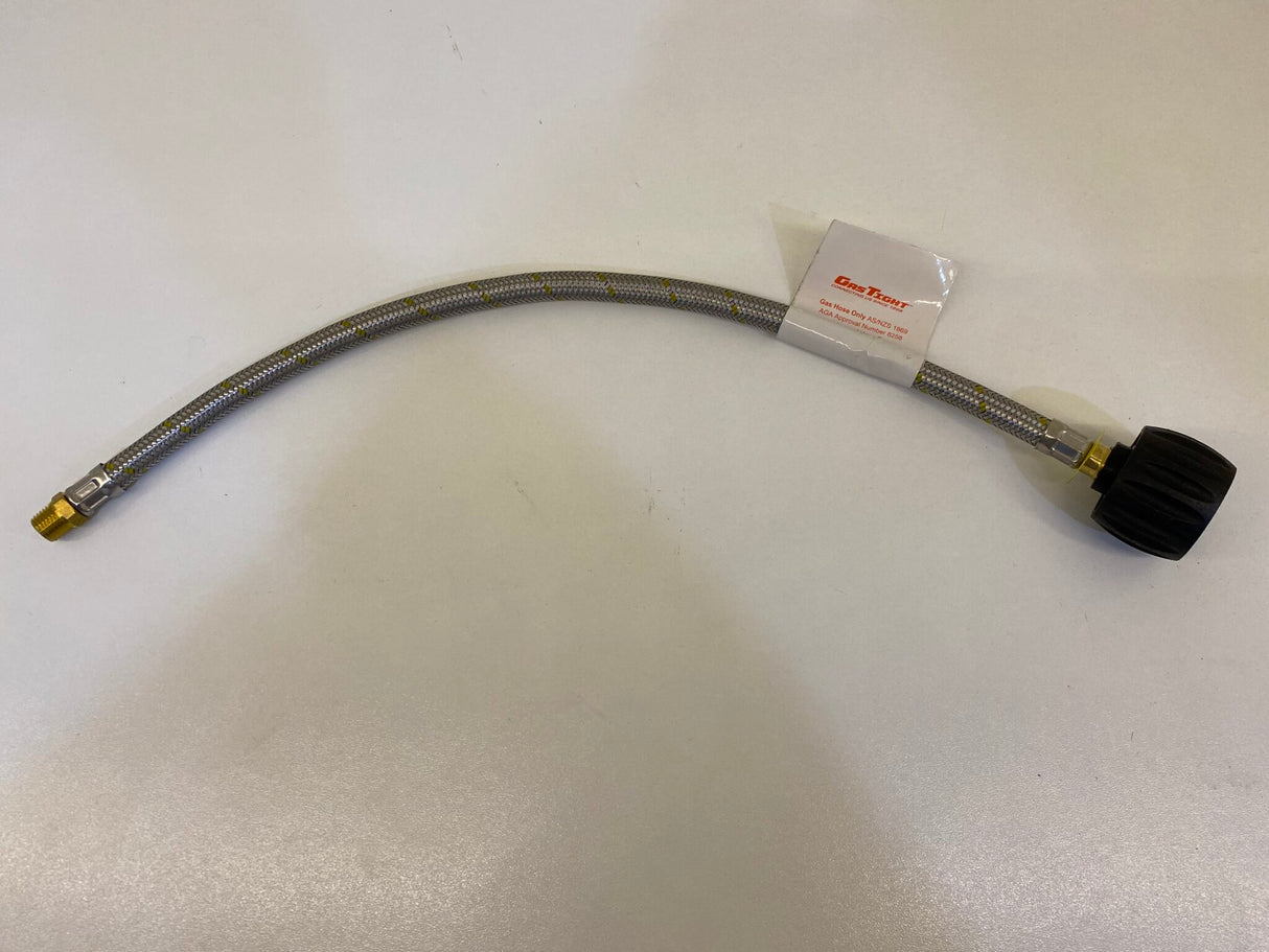 450mm Type F LCC27 Gas Hose - 1/4 MNPT Pigtail