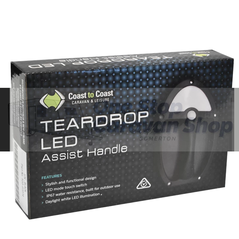 Jayco Grab Handle with Light - Black