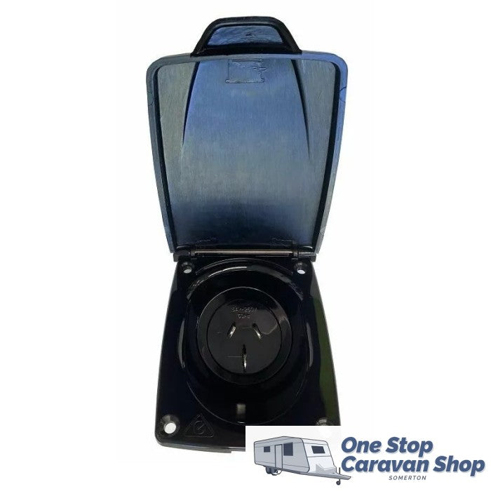 CMS Power Inlet, 15A - Black-Jayco