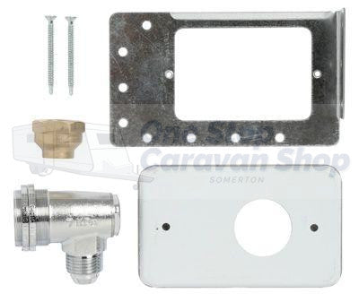 Gas Wall Bayonet Chrome Kit 1/2inch Flare Connection