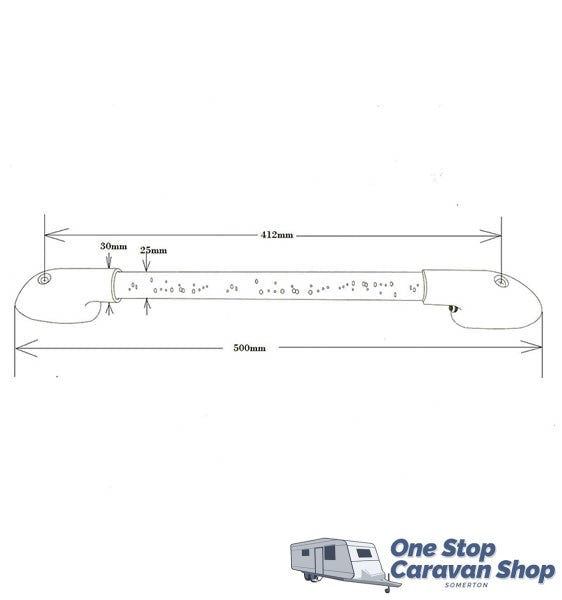 Black LED Grab Handle (12V)
