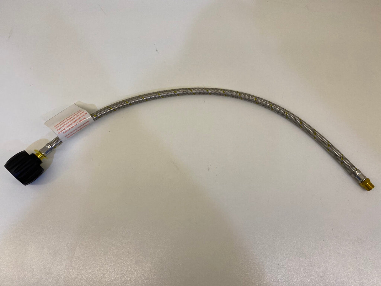 600mm Type F LCC27 Gas Hose - 1/4 MNPT Pigtail