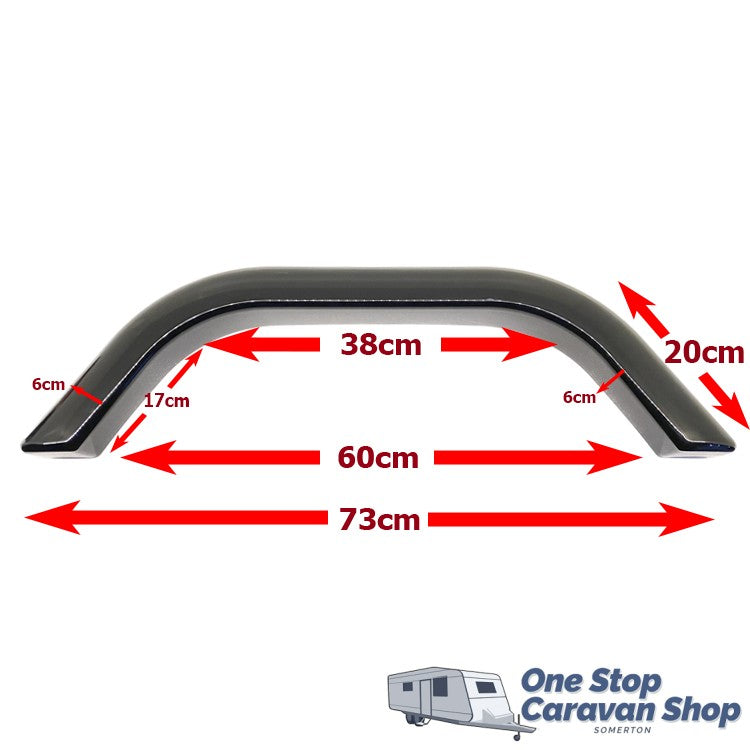 (PAIR) Black Plastic Wheel Spat (73cm)