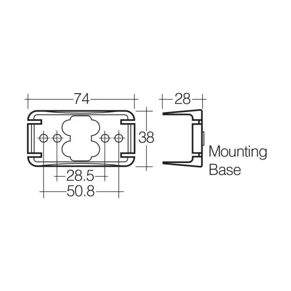 Narva L.E.D Front Lamp Clear- White Base 91612W