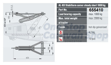 Corner Steady AL-KO 1000kg (Euro style)