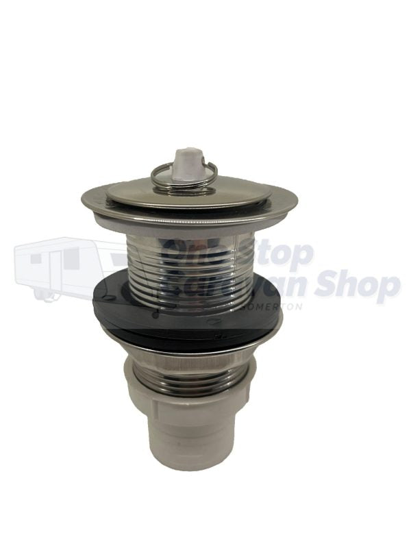 Caravan & RV 40mm Chrome Basin Plug with 32mm outlet