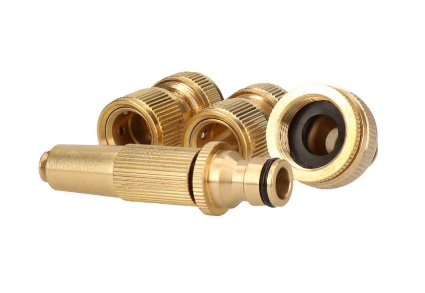 Brassfit 4pc Brass Garden Hose Pipe Fittings Quick Release Tap Hose Connectors Sprayer