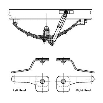 658005 - Shock Absorber Kit AL-KO Suits Beam Axles and 60mm Wide Springs
