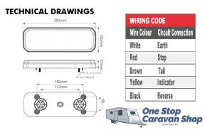 WHITEVISION LED COMBINATION REAR LAMP - CRL285LEDB