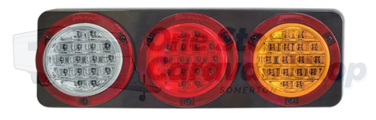 Combination LED Stop, Tail, Indicator Clear Lens / Black Base - CRL350CLEDBL