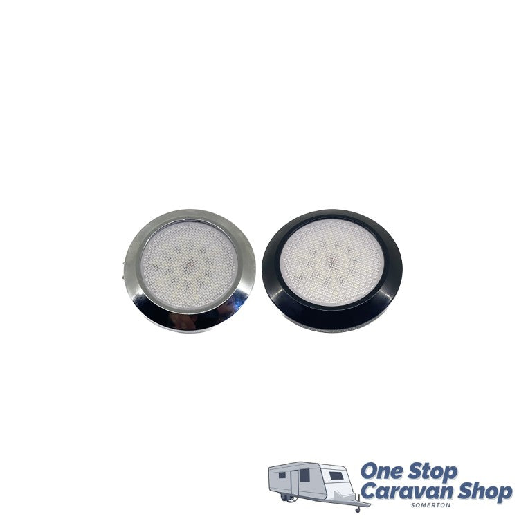RV Ceiling Light 69mm Diameter (Black/Chrome)