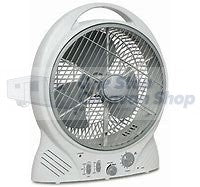 FANTASTIC 10" RECHARGEABLE OSCILLATING 12v FAN W/AM-FM RADIO BOAT CAR CARAVAN