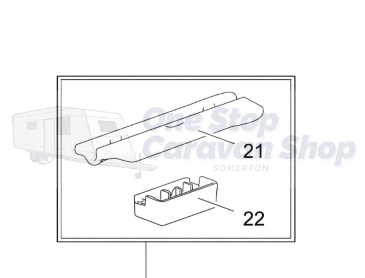 Clip Rack Safety Lock Suit Thetford Fridge - N4208/N4175/(N3175- after 2018)