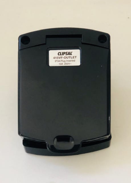 (New Style Clipsal) Black External 10amp Power Outlet