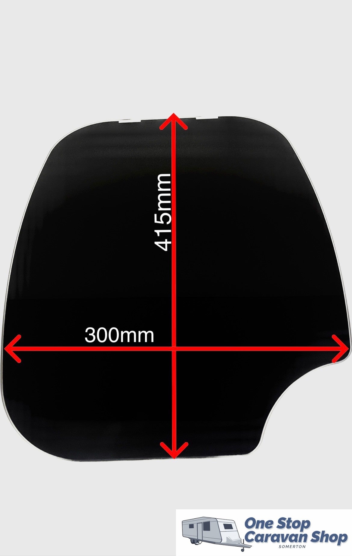 SSPA1764: Thetford Glass lid with bracket suit Argent Bowl-Solid Black