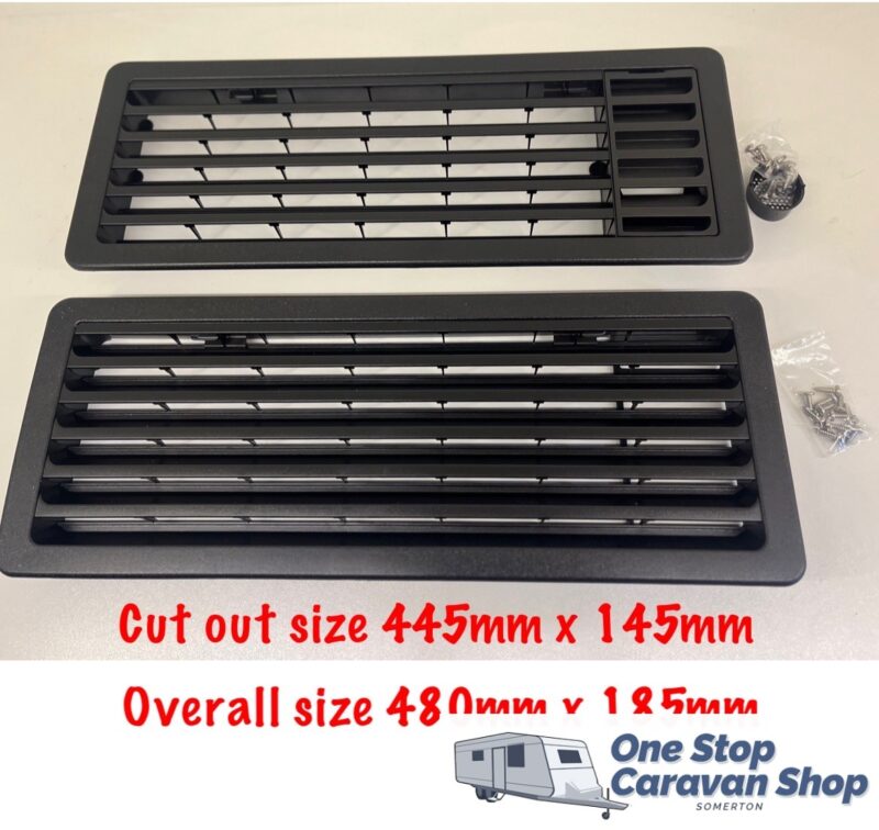 Thetford Fridge vent kit Top & Bottom- Black
