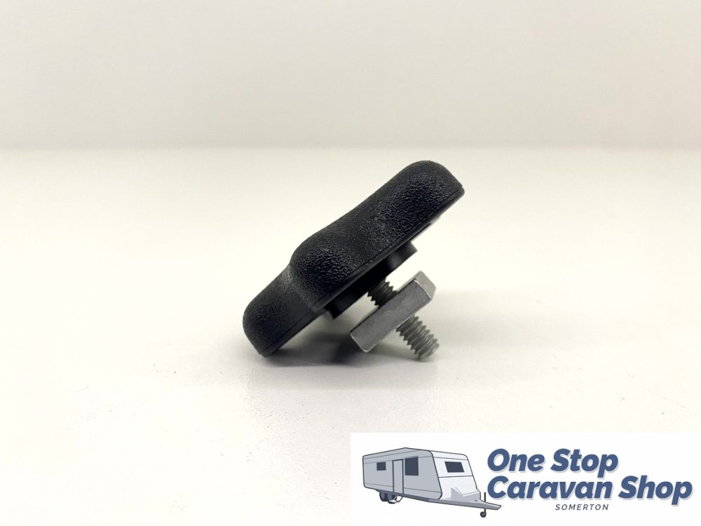 Dometic Knob & Nut Suits Awn Raft Black.
