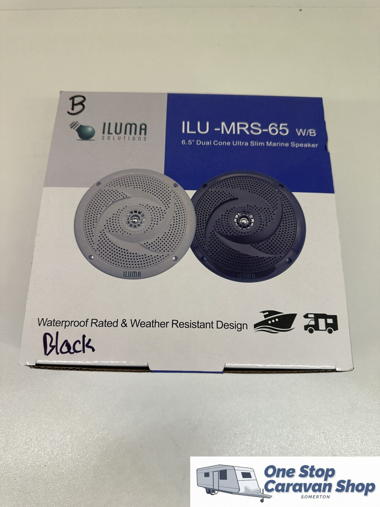 ILUMA 6.5" Dual Cone Ultra Slim Marine Speaker (Black)