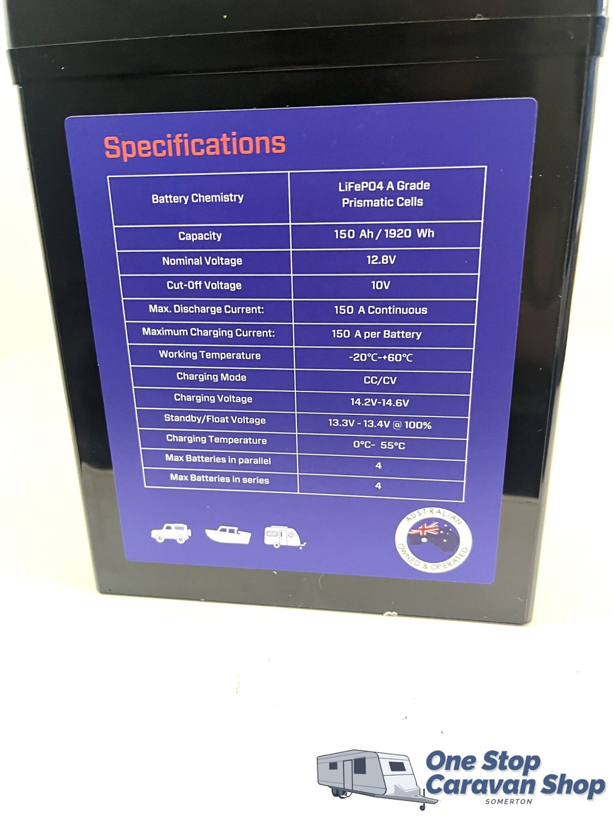 Baintech 12V 150AH Deep Cycle Lithium Battery with Bluetooth