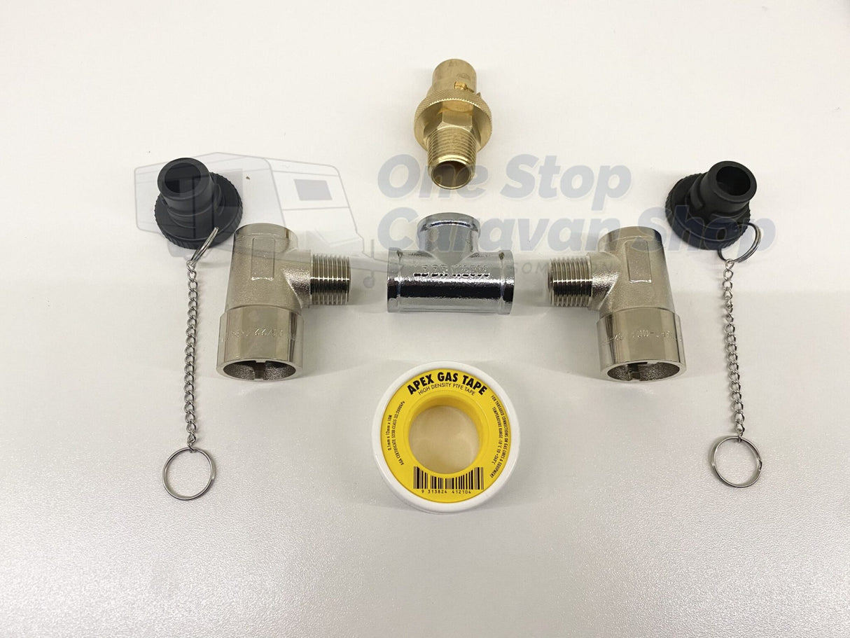 Single to Dual Bayonet Adaptor (disassembled) & 2 bonus dust covers