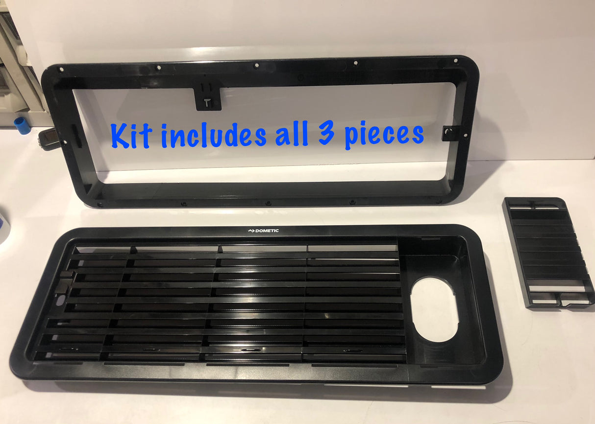 Dometic Fridge Vent - Upper Insert & Frame Black