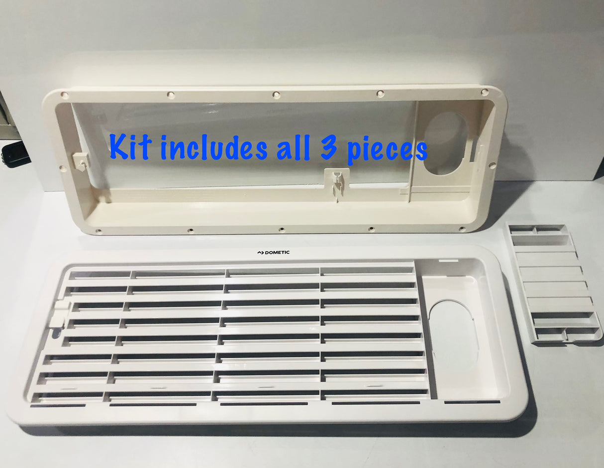 Dometic Fridge Vent - Upper Insert & Frame White
