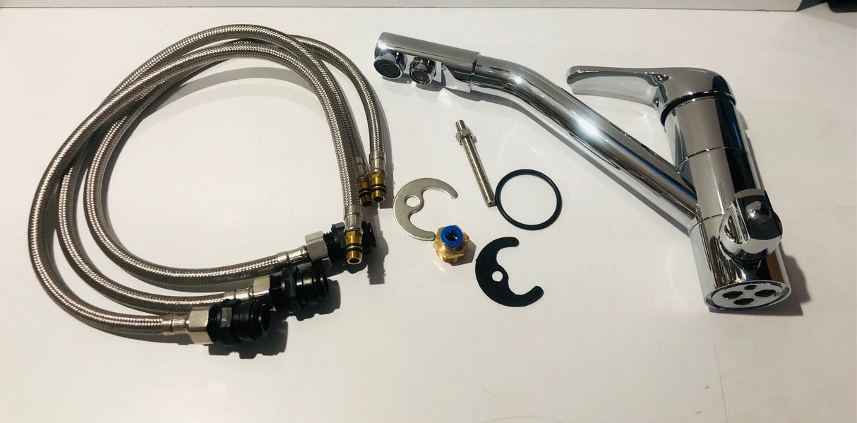 3 Three Way Flick Mixer Hot Cold Filtered Water Tap Chrome