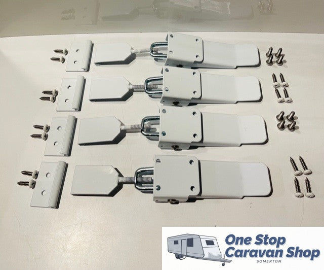 Roof Clamp for Pop Top White set of 4 (with white pan head screws)4