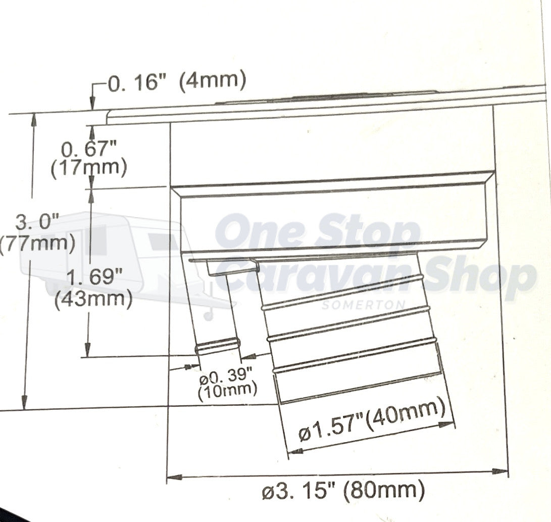 SEAFLO LOCKABLE WATER INLET 40mm outlet - WHITE
