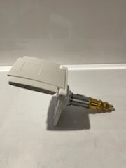 Wall Mounted Gas Bayonet Straight & Cover 3/8 Outlet, Flared Connection (White)