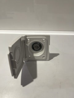 Wall Mounted Gas Bayonet Straight & Cover 3/8 Outlet, Flared Connection (White)