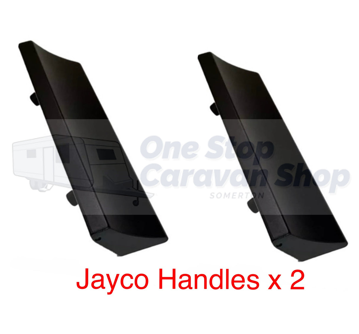 2 x Jayco Pull Open Cupboard Handle - Metal - Black