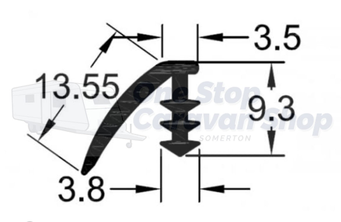 Caravan Inner Door Seal 4.5m