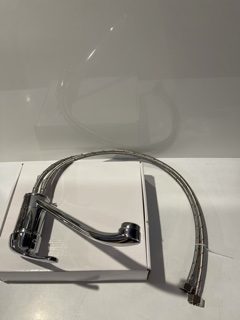 Caravan Kitchen Sink Mixer 221mm spout with 2 x 12mm Push in Fittings 82H41-CHR