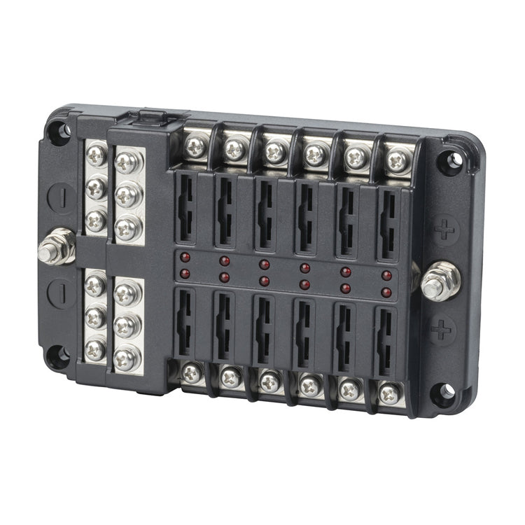 Powertech 12 Gang Fuse Block w/ Bus Bar