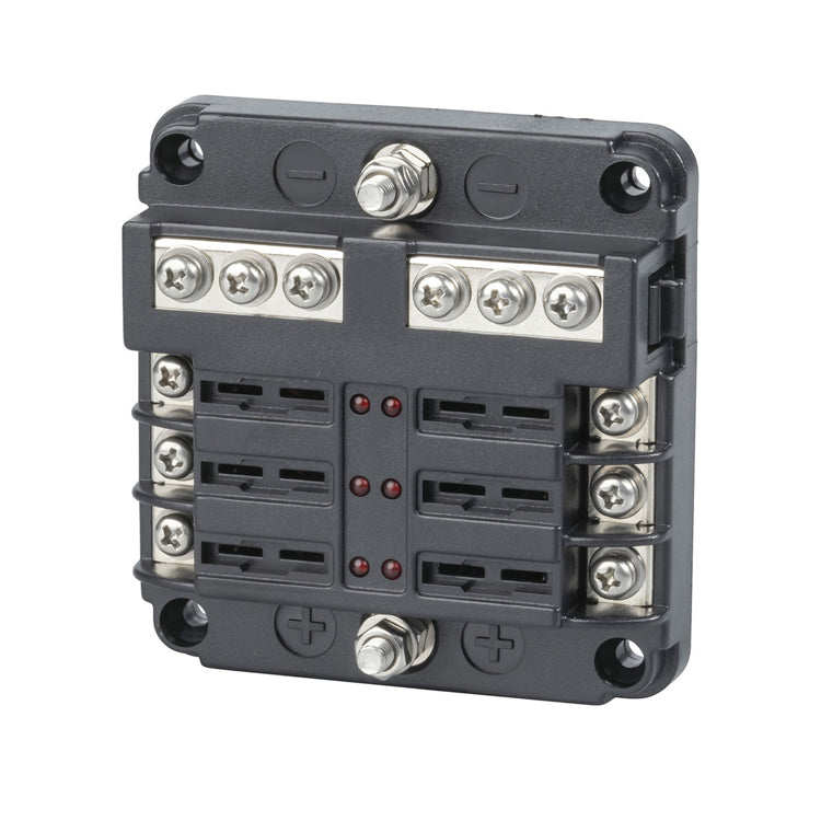 Powertech 6 Gang Fuse Block w/ Bus Bar