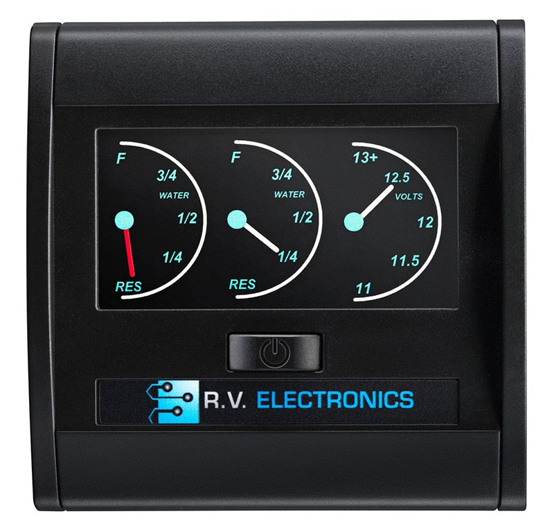 LCD Double Tank Water Level Indicator and Voltmeter Combination