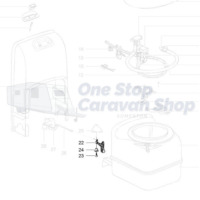 2371374: Blade Handle- Suit Thetford C200 Toilets